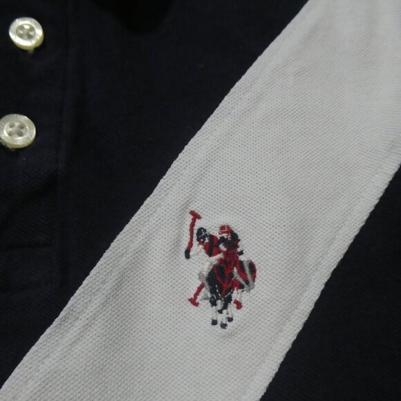US POLO ASSN | xs - extra small (6) | Navy, Blue, White Polo Short Sleeve Shirt - Picture 3 of 13